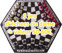 1 jeu d'échecs ou 50€